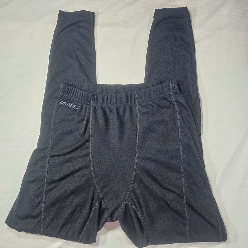 CRAFT Size M Medium Men's Black Base Layer Pants Ski Skiing Winter 1466